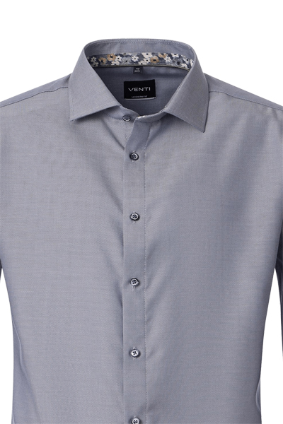 Produktbild f�r 'VENTI Modern Fit Hemd Langarm New Kent Kragen Natte anthrazit'