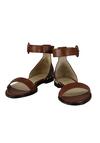 Produktbild fr 'HUGO Sandale SANDAL-S Leder Nieten mittelbraun'