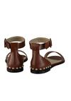Produktbild fr 'HUGO Sandale SANDAL-S Leder Nieten mittelbraun'