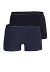 Produktbild fr 'BUGATTI Pants Gummibund Doppelpack Streifen/Uni schwarz'