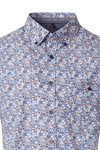 Produktbild fr 'CASAMODA Casual Fit Hemd Halbarm Button Down Kragen Muster blau'