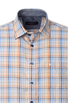 Produktbild fr 'CASAMODA Casual Fit Hemd Halbarm New Kent Kragen Multikaro blau'