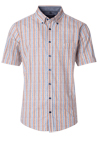 Produktbild fr 'CASAMODA Casual Fit Hemd Halbarm Button Down Kragen Streifen blau'
