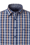 Produktbild fr 'CASAMODA Casual Fit Hemd Halbarm New Kent Kragen Karo blau'