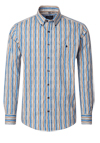 Produktbild f�r 'CASAMODA Casual Fit Hemd super langer Arm Button Down Kragen Streifen blau'