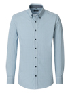 Produktbild f�r 'CASAMODA Casual Fit Hemd super langer Arm Button Down Kragen Muster blau'