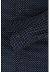 Produktbild fr 'CASAMODA Casual Fit Hemd Langarm Button Down Kragen Muster dunkelblau'
