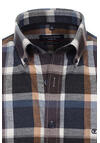 Produktbild fr 'CASAMODA Casual Fit Hemd super langer Arm Button Down Kragen Karo blau'