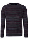 Produktbild fr 'CASAMODA Pullover Langarm Rundhals Strick Ringel blau'