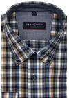 Produktbild fr 'CASAMODA Casual Fit Hemd Langarm Button Down Kragen Flanell Karo blau'