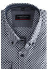 Produktbild fr 'CASAMODA Casual Fit Hemd super langer Arm Button Down Kragen Muster blau'