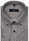 Produktbild fr 'CASAMODA Casual Fit Hemd Langarm Button Down Kragen Muster blau'