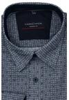Produktbild fr 'CASAMODA Casual Fit Hemd super langer Arm Basic Kent Kragen Muster dunkelblau'