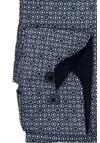 Produktbild fr 'CASAMODA Casual Fit Hemd super langer Arm Basic Kent Kragen Muster dunkelblau'