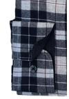 Produktbild fr 'CASAMODA Casual Fit Hemd Langarm Basic Kent Kragen Karo dunkelblau'