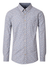 Produktbild f�r 'CASAMODA Casual Fit Hemd super langer Arm Button Down Kragen Muster wei�'