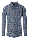Produktbild f�r 'CASAMODA Casual Fit Hemd Langarm Button Down Kragen Muster blau'