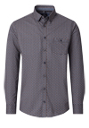 Produktbild f�r 'CASAMODA Casual Fit Hemd Langarm Button Down Kragen Muster braun'