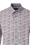 Produktbild f�r 'CASAMODA Casual Fit Hemd Langarm New Kent Kragen Muster blau'