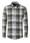 Produktbild f�r 'CASAMODA Casual Fit Hemd Langarm Button Down Kragen Flanell Karo gr�n'