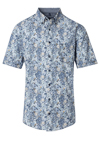Produktbild fr 'CASAMODA Casual Fit Hemd Halbarm Button Down Kragen Blumenmuster blau'