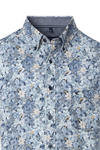 Produktbild fr 'CASAMODA Casual Fit Hemd Halbarm Button Down Kragen Blumenmuster blau'