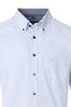Produktbild f�r 'CASAMODA Casual Fit Hemd Halbarm Button Down Kragen Struktur blau'