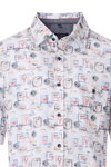 Produktbild f�r 'CASAMODA Casual Fit Hemd Halbarm New Kent Kragen Muster blau'