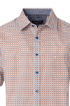 Produktbild fr 'CASAMODA Casual Fit Hemd Halbarm New Kent Kragen Muster blau'