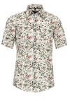 Produktbild fr 'CASAMODA Casual Fit Hemd Halbarm New Kent Kragen Muster wei'