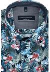 Produktbild fr 'CASAMODA Comfort Fit Hemd Halbarm Button Down Kragen Muster blau'