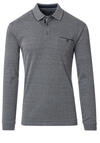 Produktbild fr 'CASAMODA Polo-Shirt Langarm Brusttasche geknpft blau'