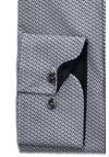 Produktbild fr 'CASAMODA Modern Fit Hemd Langarm New Kent Kragen Muster schwarz'