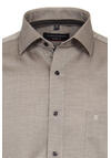 Produktbild fr 'CASAMODA Modern Fit Hemd Langarm New Kent Kragen Stretch Struktur braun'