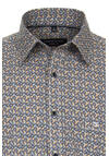 Produktbild fr 'CASAMODA Casual Fit Hemd Halbarm New Kent Kragen Muster gelb'