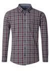 Produktbild fr 'CASAMODA Comfort Fit Hemd Langarm Button Down Kragen Multikaro dunkelblau'