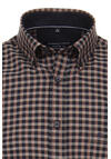 Produktbild fr 'CASAMODA Comfort Fit Hemd Langarm Button Down Kragen Karo braun'