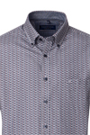Produktbild f�r 'CASAMODA Comfort Fit Hemd Langarm Button Down Kragen Muster blau'