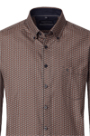 Produktbild f�r 'CASAMODA Comfort Fit Hemd Langarm Button Down Kragen Muster braun'