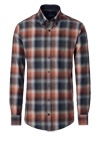 Produktbild f�r 'CASAMODA Comfort Fit Hemd Langarm Button Down Kragen Karo braun'