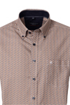 Produktbild f�r 'CASAMODA Casual Fit Hemd Langarm Button Down Kragen Streifen Muster orange'