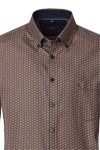 Produktbild f�r 'CASAMODA Casual Fit Hemd Langarm Button Down Kragen Streifen Muster braun'