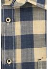 Produktbild fr 'CASAMODA Casual Fit Hemd Halbarm New Kent Kragen Karo blau'