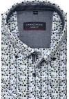 Produktbild fr 'CASAMODA Casual Fit Hemd Halbarm Button Down Kragen Muster wei'