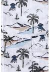 Produktbild fr 'CASAMODA Casual Fit Hemd Halbarm New Kent Kragen Palmenmuster blau'