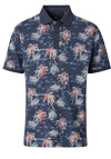 Produktbild f�r 'CASAMODA Poloshirt Halbarm Polokragen Jersey Muster blau'