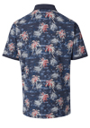 Produktbild f�r 'CASAMODA Poloshirt Halbarm Polokragen Jersey Muster blau'