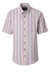 Produktbild f�r 'CASAMODA Casual Fit Hemd Halbarm New Kent Kragen Leinenmix Streifen blau'