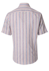 Produktbild f�r 'CASAMODA Casual Fit Hemd Halbarm New Kent Kragen Leinenmix Streifen blau'