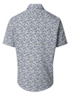 Produktbild f�r 'CASAMODA Casual Fit Hemd Halbarm Button Down Kragen Leinenmix Blumenmuster blau'